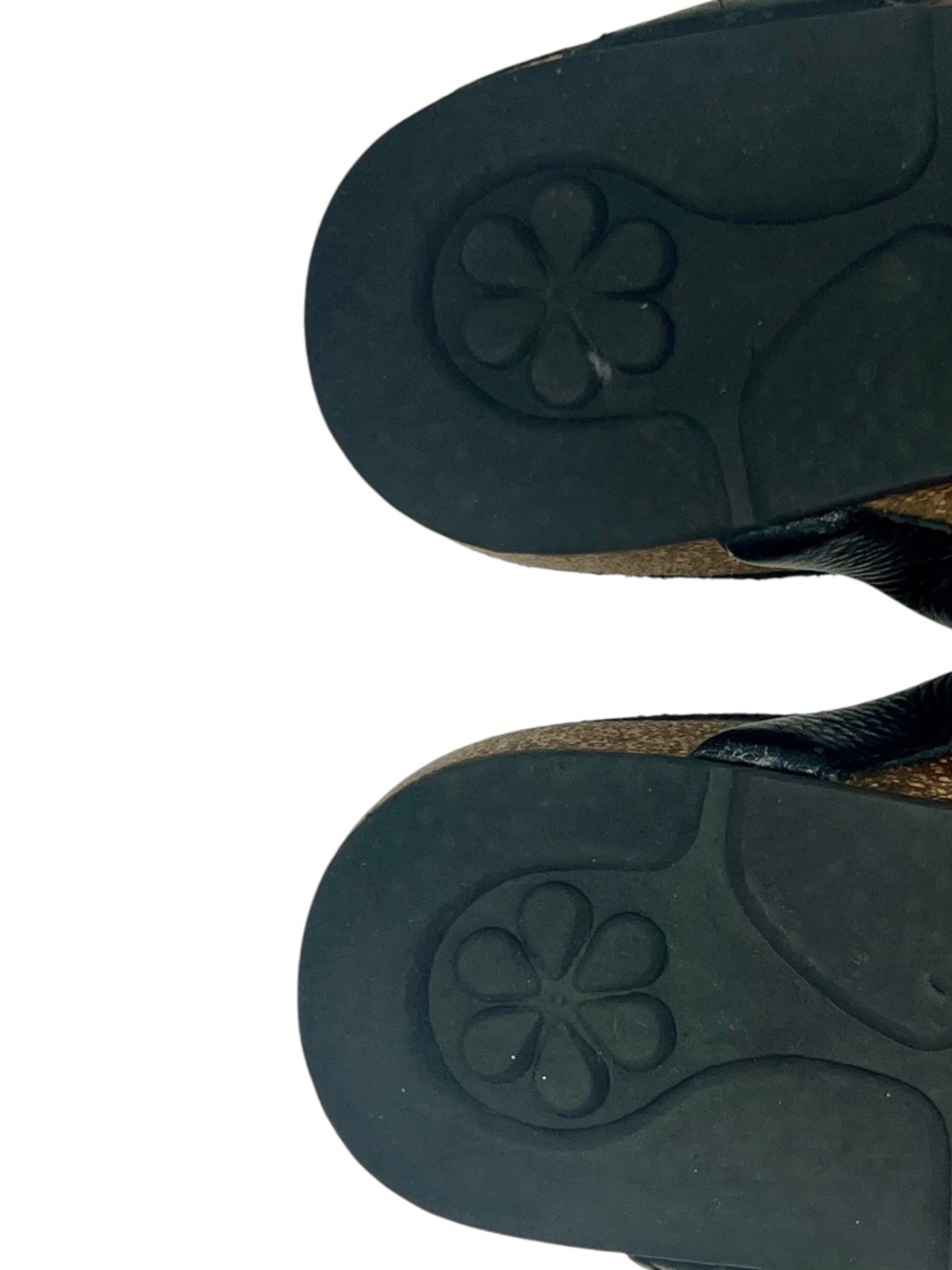 Women's Aetrex Janey Braided Slide Black Leather Slip On Sandal size 8 - Picture 13 of 13